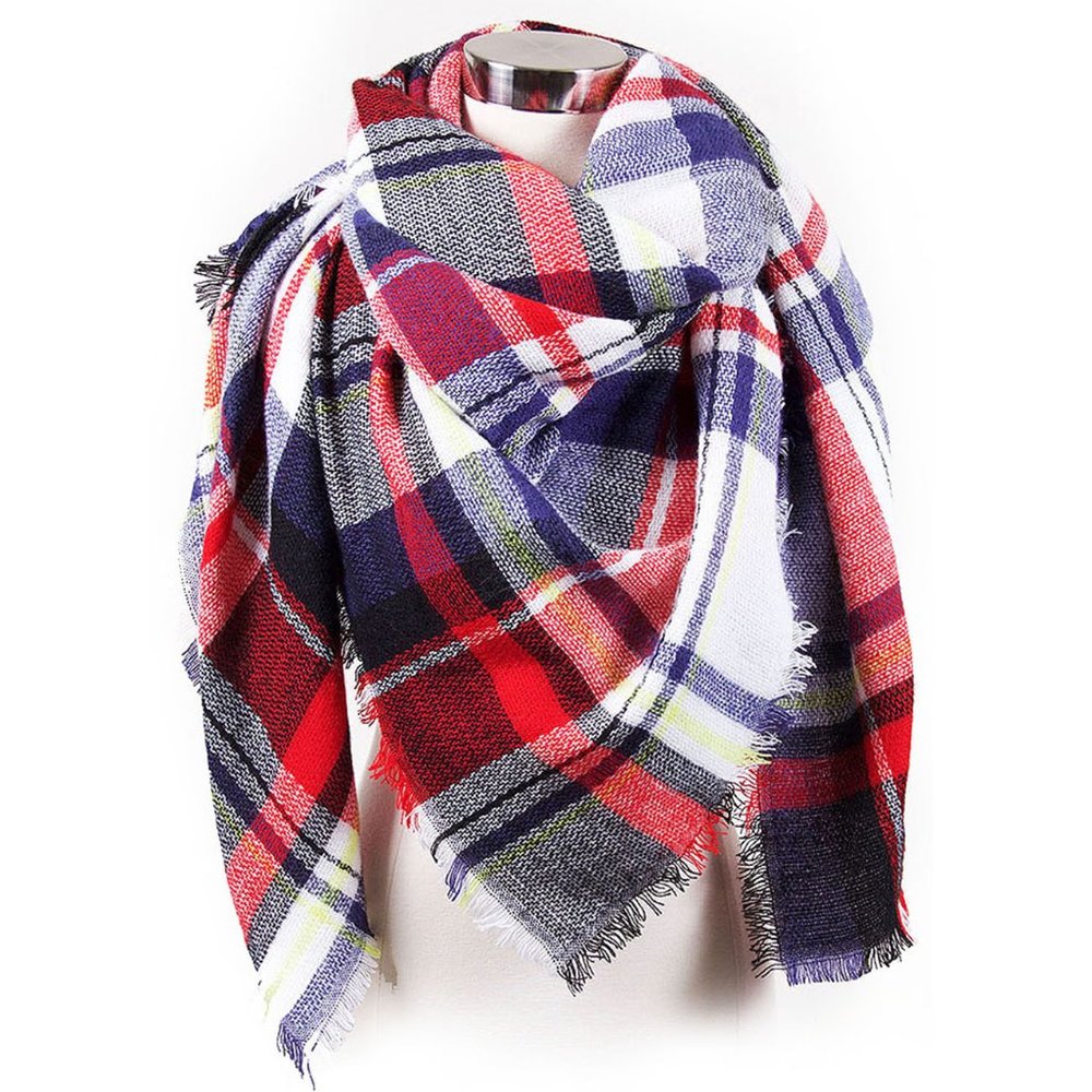 Scarvesme Buffalo Check Pattern Oversized Scarf
